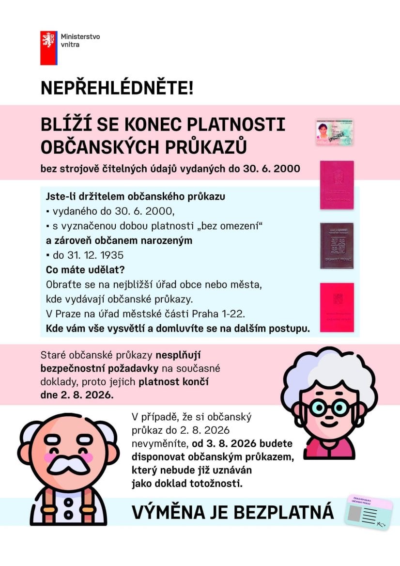 Konec platnosti občanských průkazů