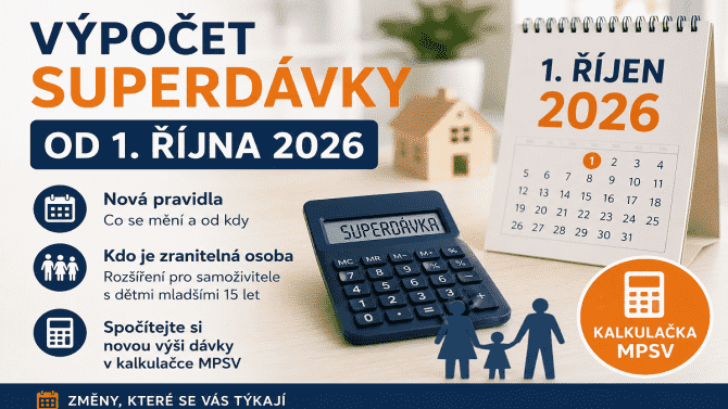 Superdávku čekají od 1. října změny. Její novou výši si lze spočítat už nyní v kalkulačce